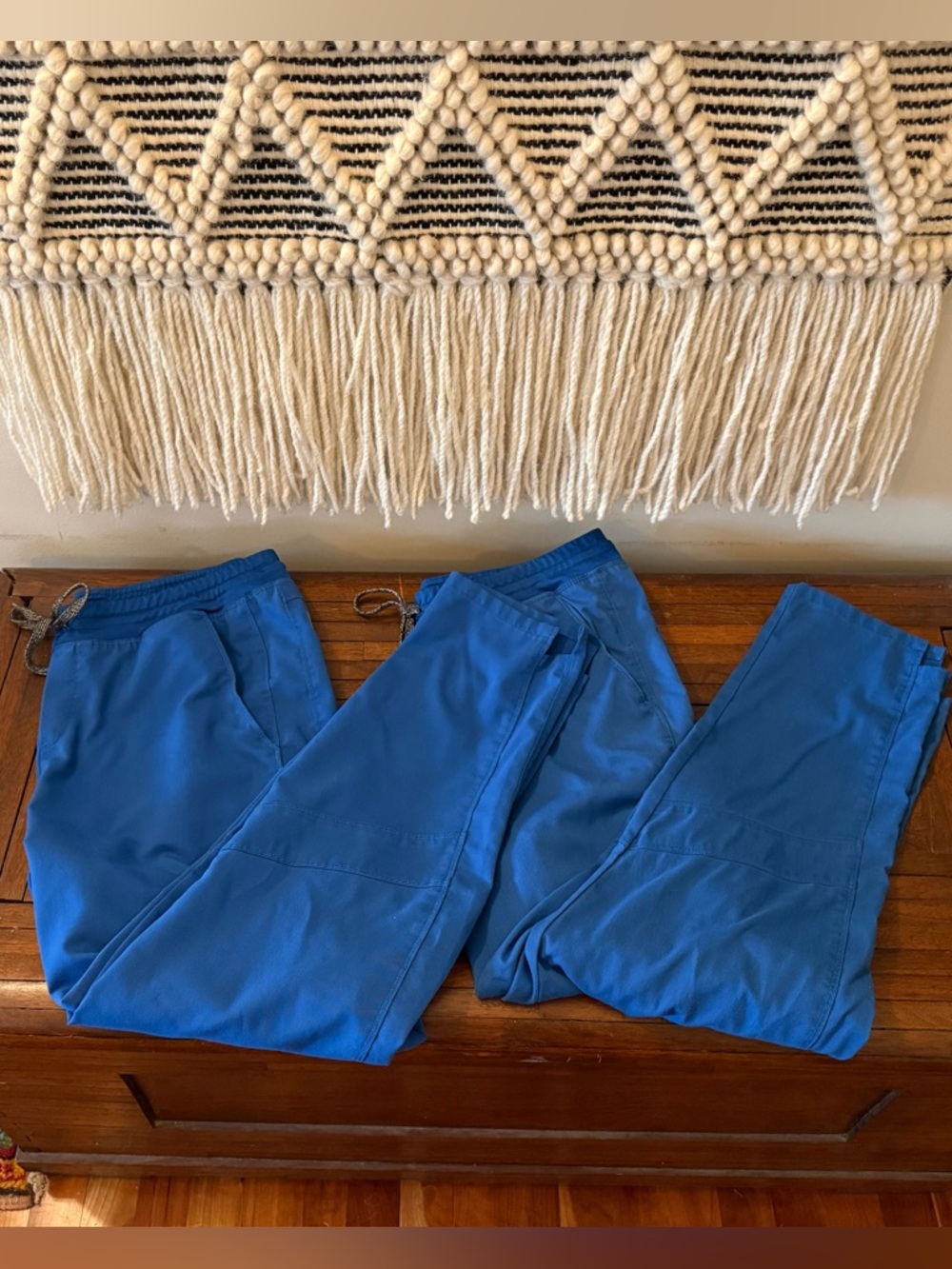 Grey's Anatomy Royal Blue active spandex stretch straight leg scrub pants Sz MP